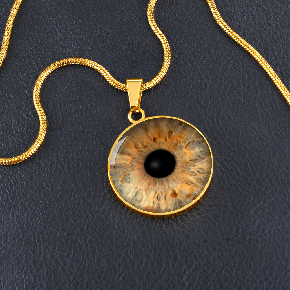 Personalisierte Iris Halskette - Gold