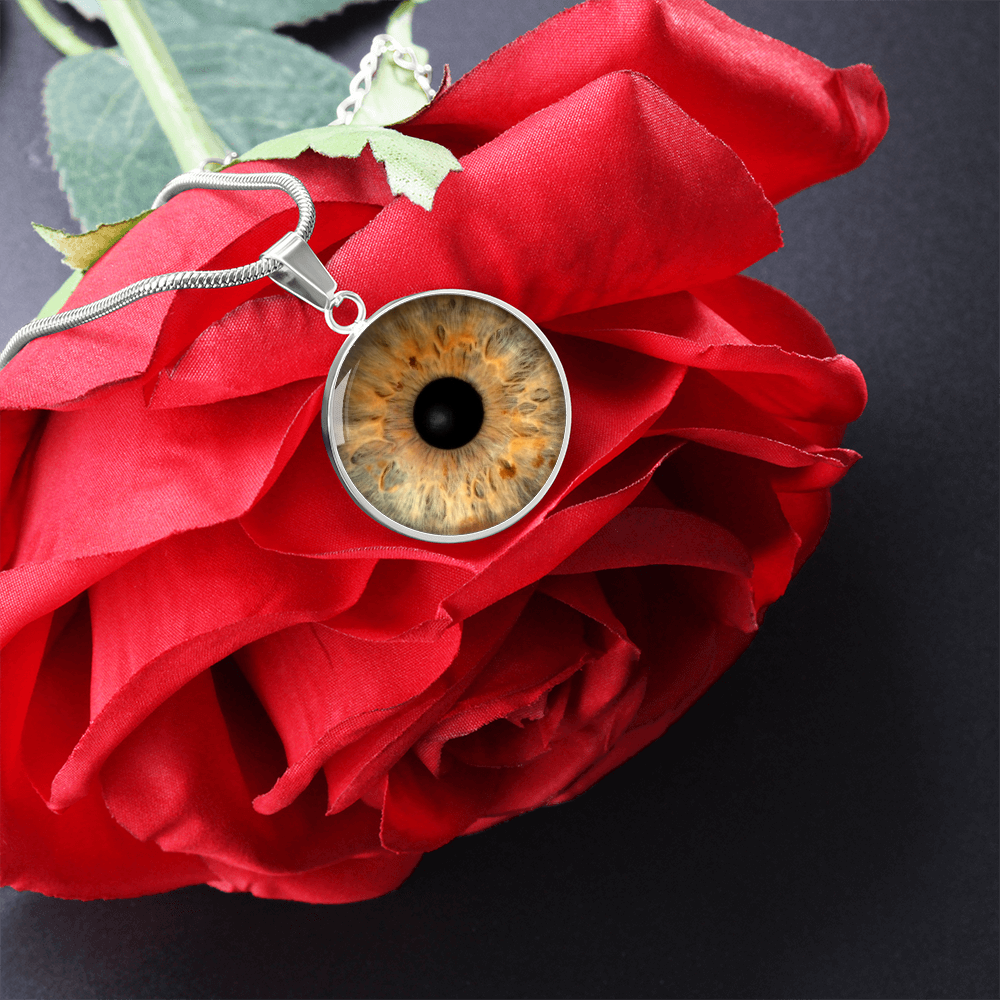 Personalisierte Iris Halskette - Silber