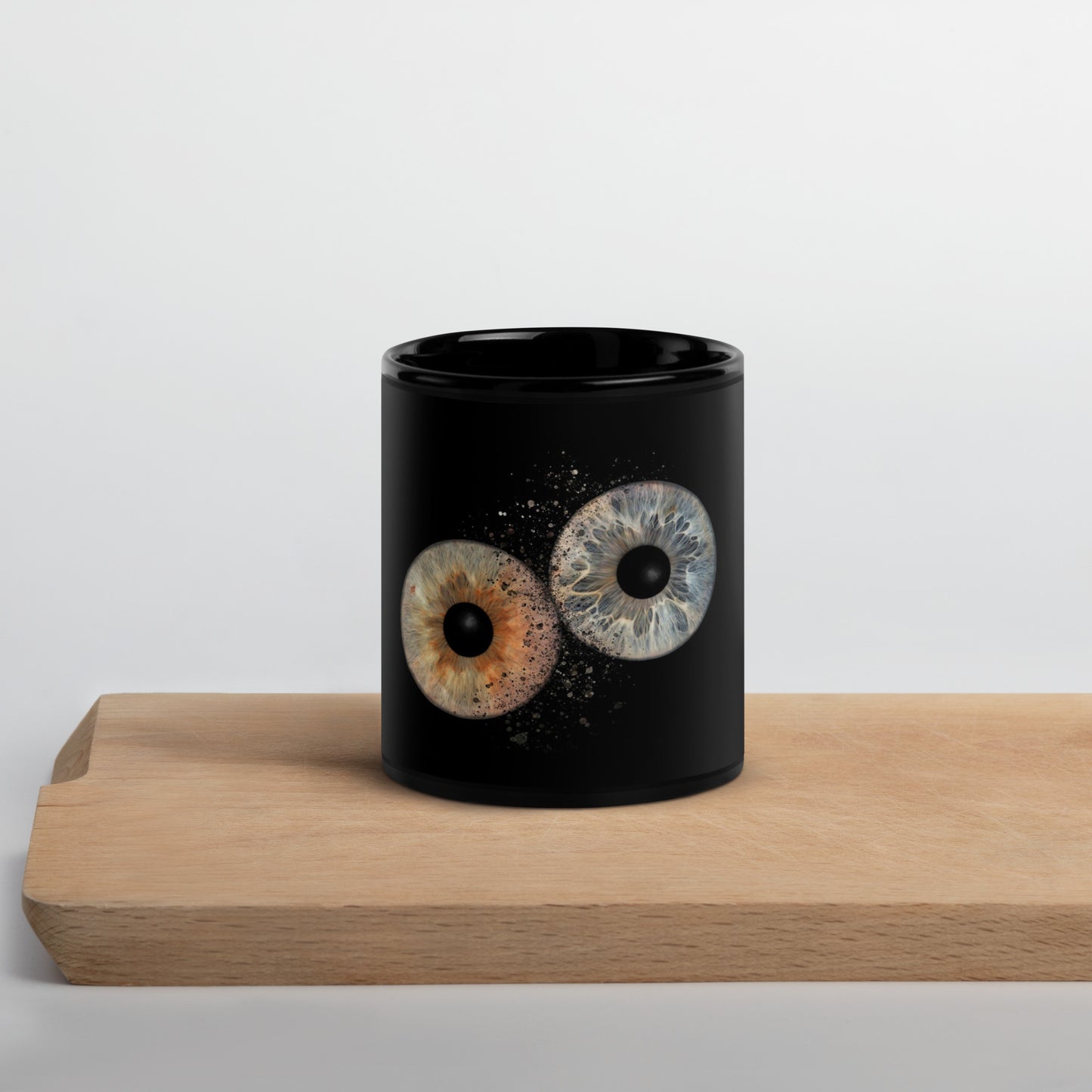 Tasse mit Iris-Motiv - Schwarz
