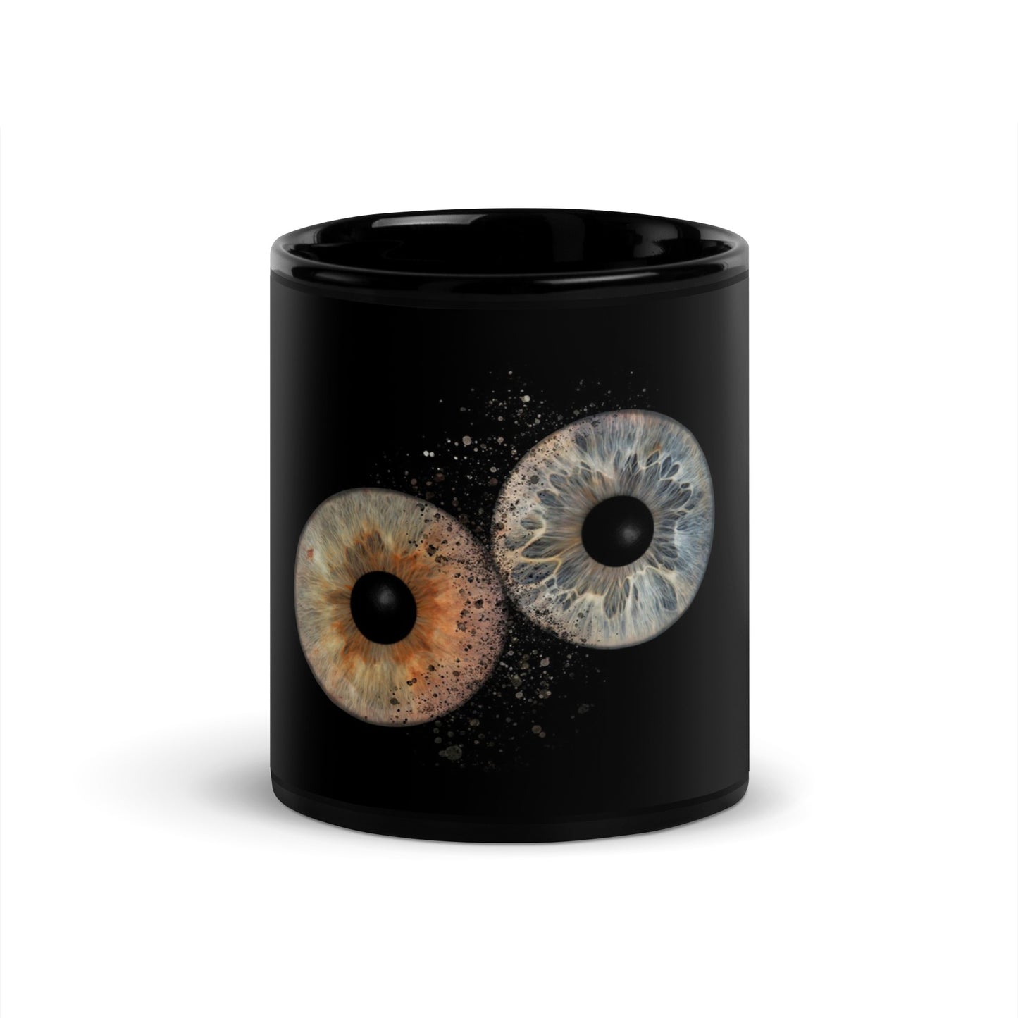 Tasse mit Iris-Motiv - Schwarz