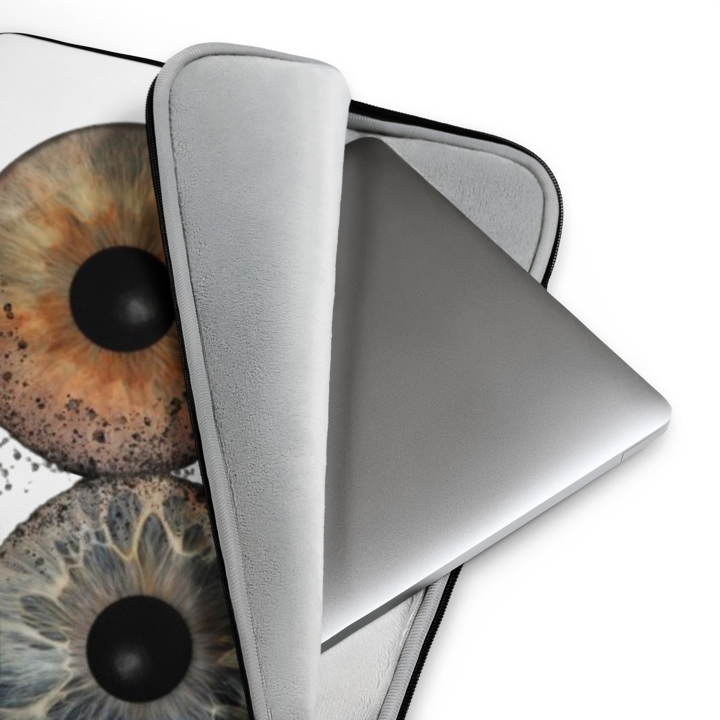 Laptoptasche mit Iris-Motiv - Weiß