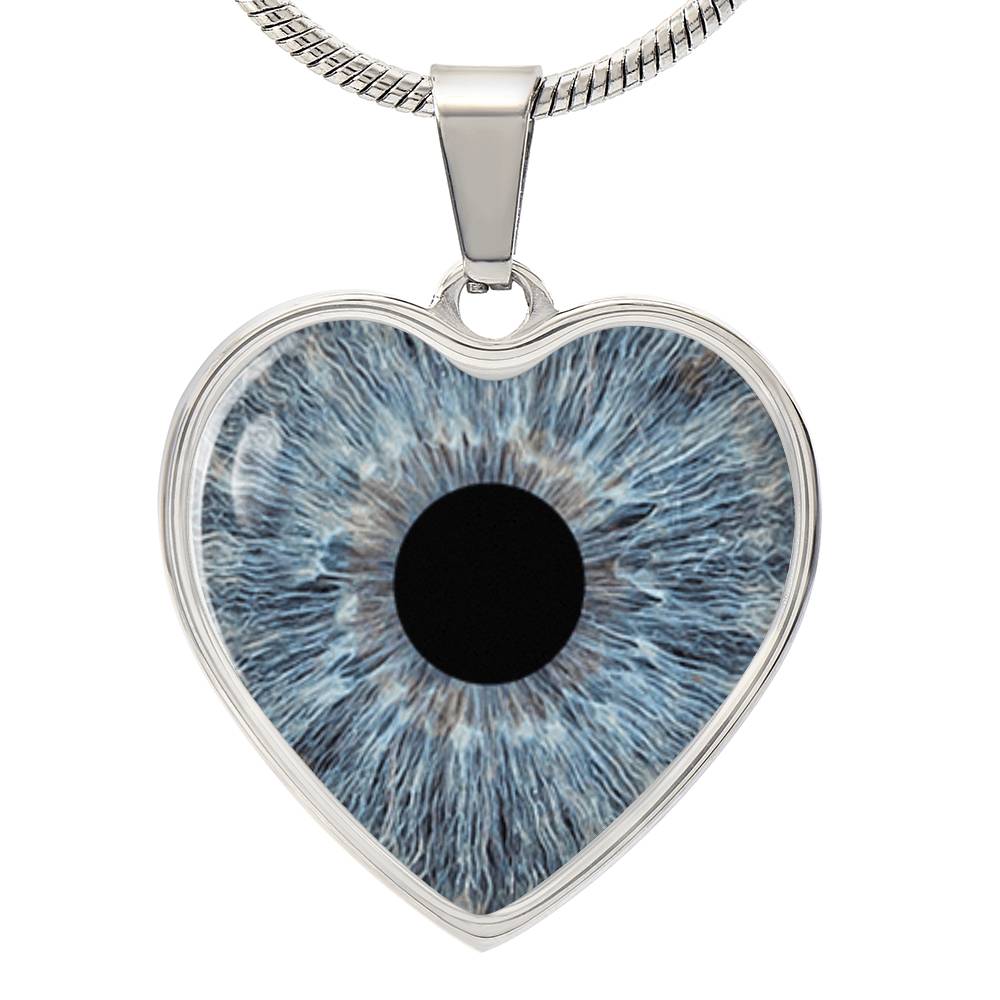 Iris Herz-Halskette - Silber