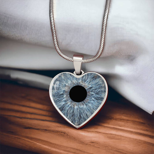 Iris Herz-Halskette - Silber