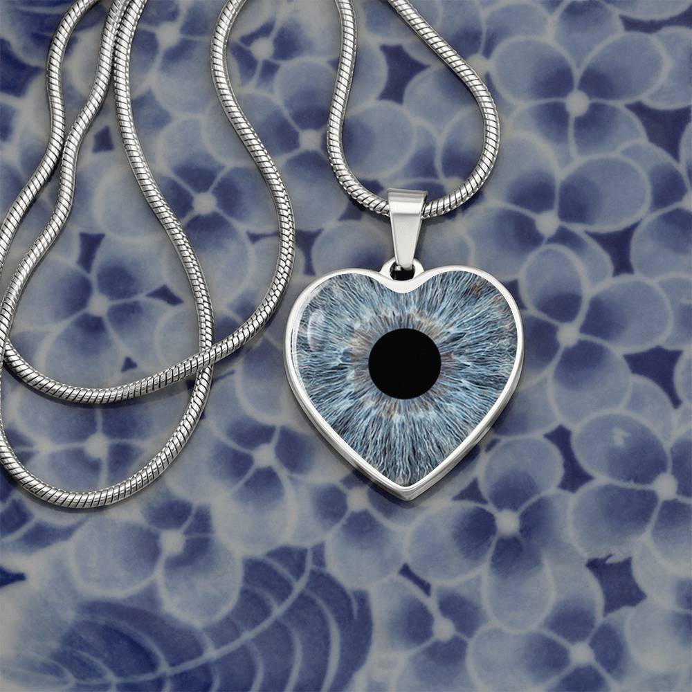 Iris Herz-Halskette - Silber
