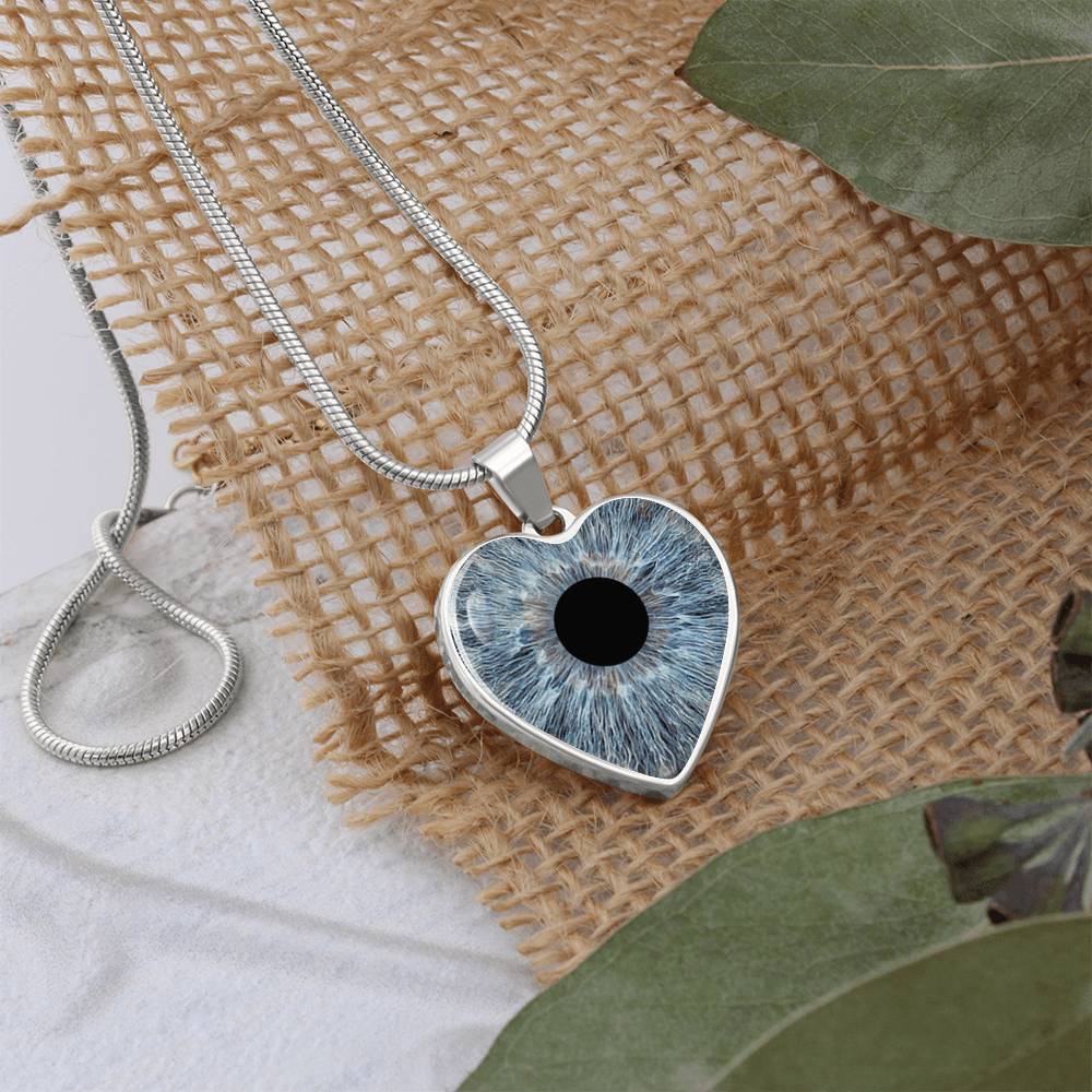 Iris Herz-Halskette - Silber