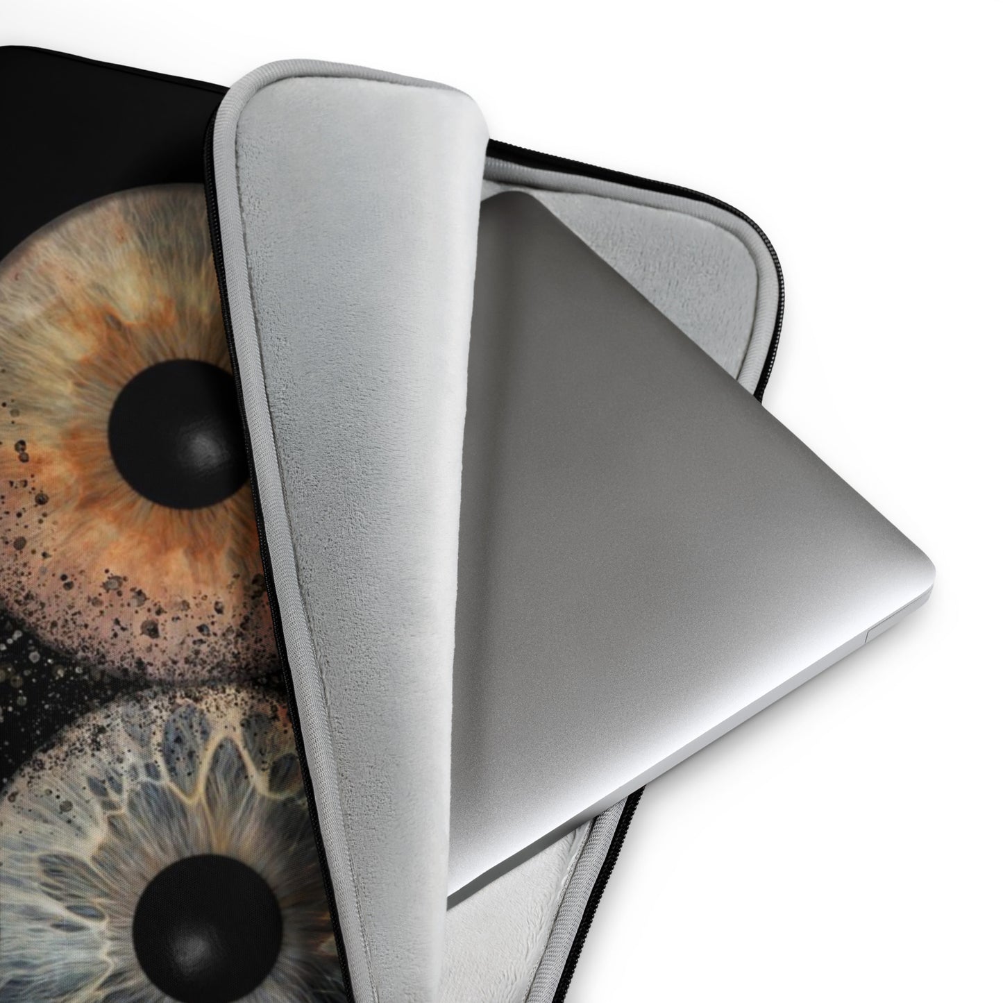 Laptoptasche mit Iris-Motiv - Schwarz